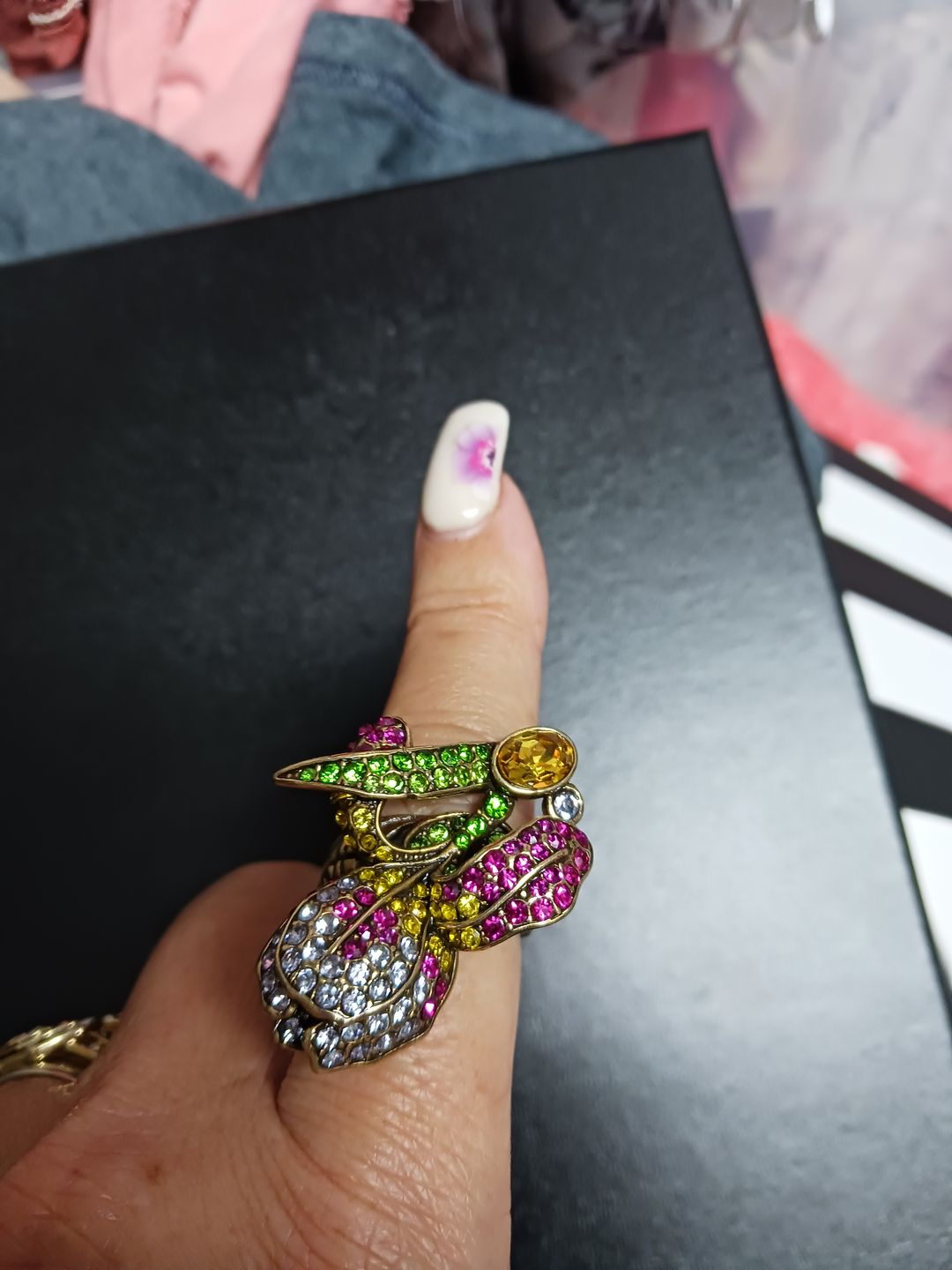 Customer photo review of HEIDI DAUS®"Early Bloomer" Crystal Floral  Ring