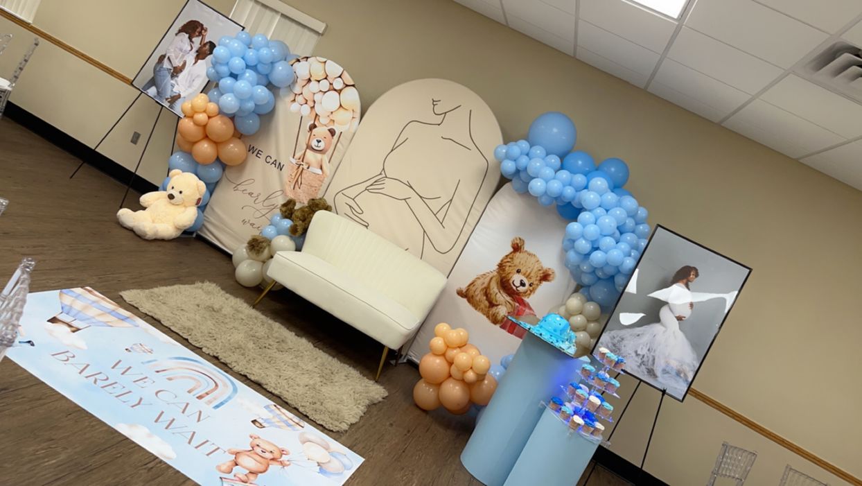 Customer photo review of Chiara Backdrop Wall Set, Arched Wall Set Birthday&Baby Shower&Wedding Party Decoration