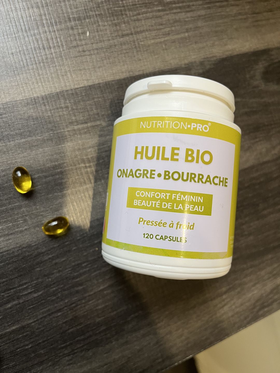 Customer photo review of HUILE D'ONAGRE/BOURRACHE BIO - 120 CAPSULES