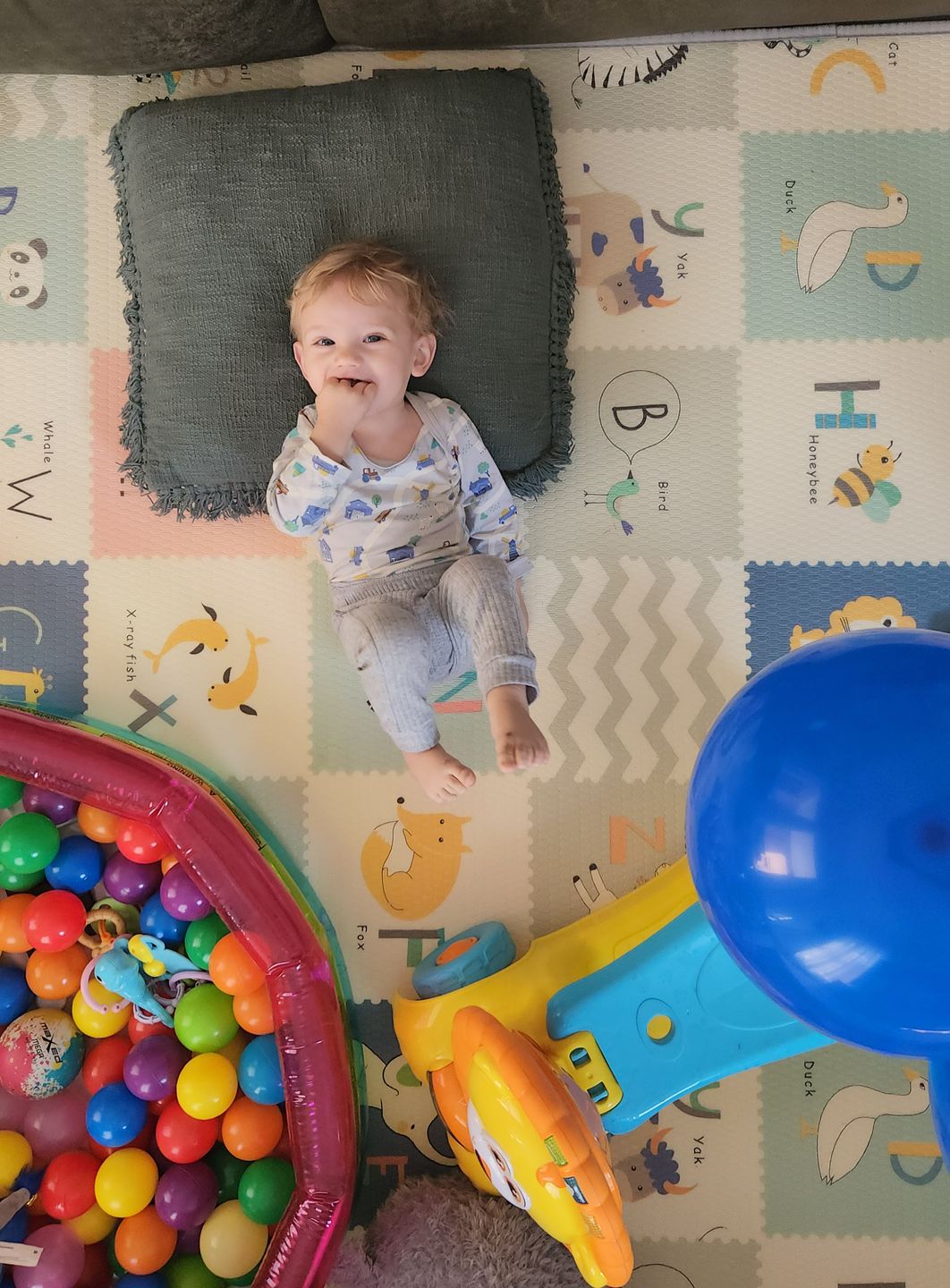 Customer photo review of Car track and Alphabet play mat (150cm  x 180cm x 2cm)
