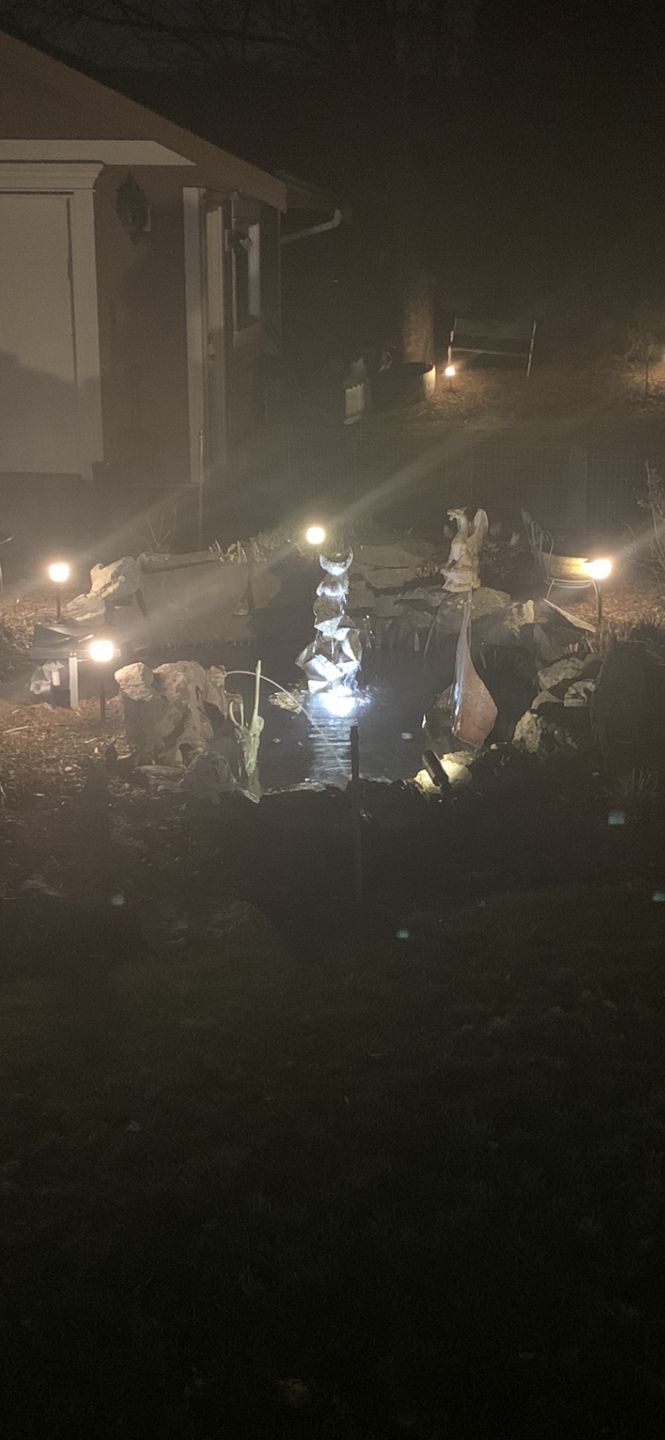 Customer photo review of Brass LED Submersible Pond Light (UWL601)