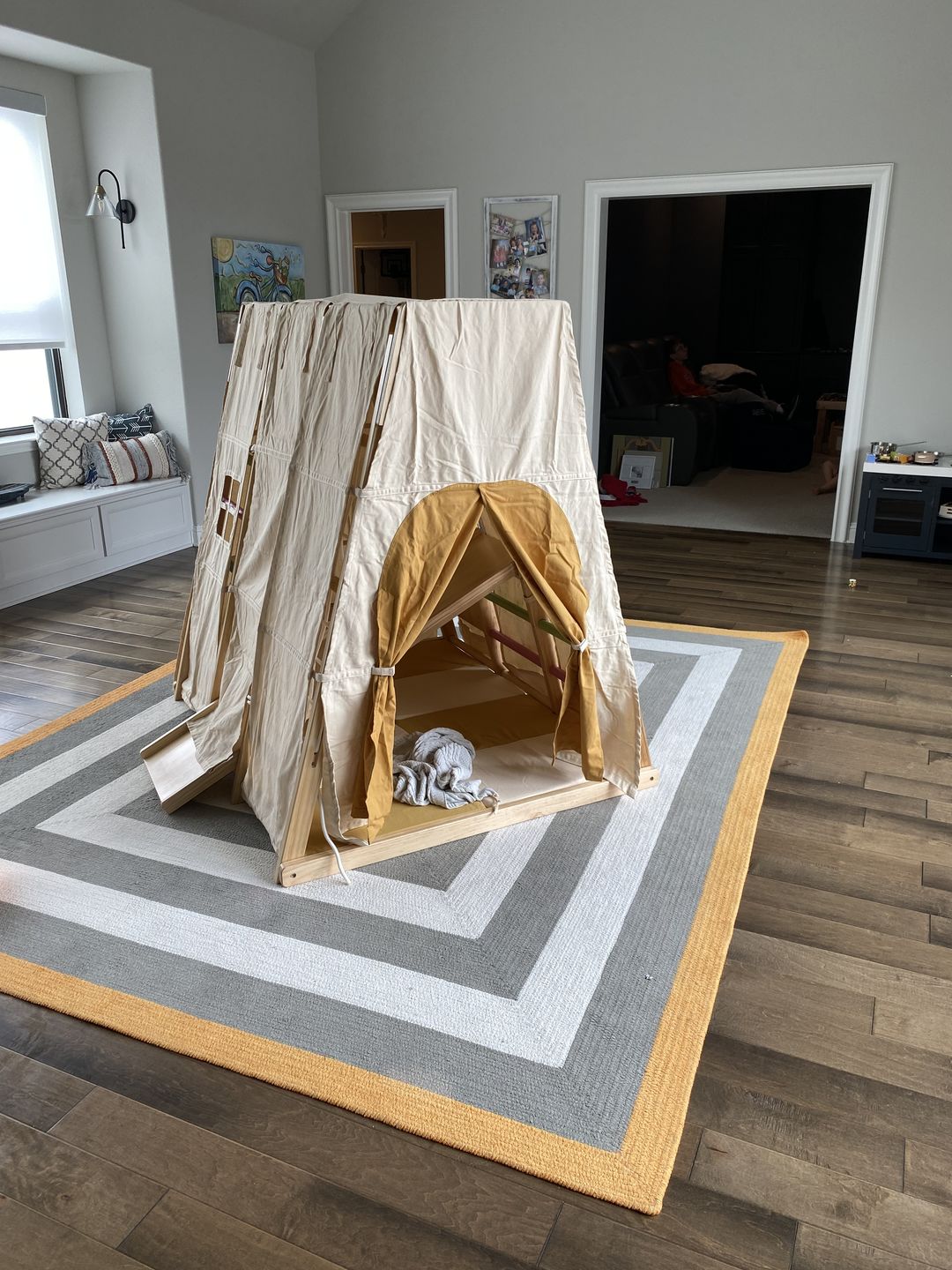 Customer photo review of Large Indoor Playset Mat – Compatible with Magnolia & Chestnut Climbers