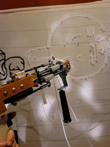 Customer photo review of Cut Pile Tufting Machine - The Spider