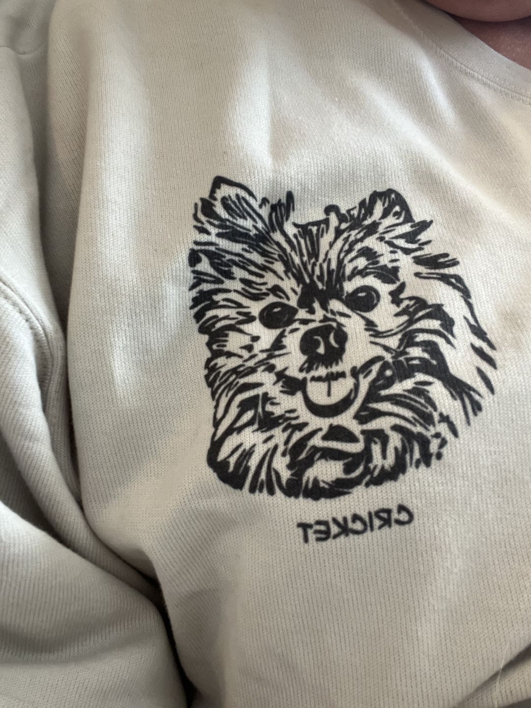 Customer photo review of Custom Pet Ultra Soft Crewneck, Unisex