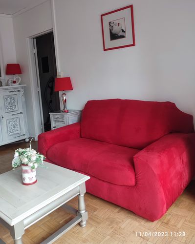 Customer photo review of Rouge - Housses en velours Extensibles de Fauteuil et Canapé