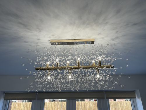 Customer photo review of Modern 9-Light Crystal Chandelier