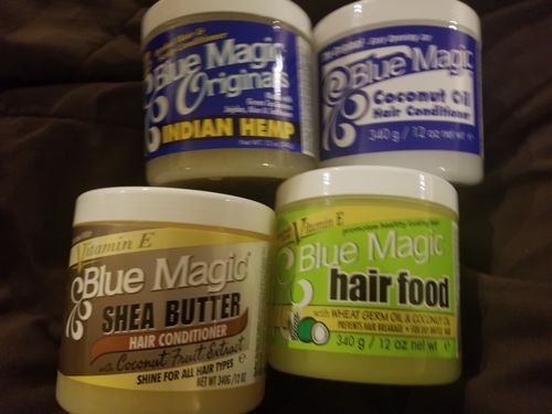 Customer photo review of Blue Magic Hair Food, Wheat Germ & Coconut Oil, 12 Oz.
