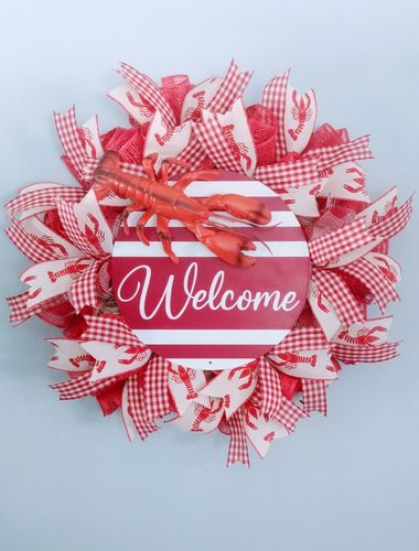 Customer photo review of 2.5"X10Yd Crawfish On Royal White/Red/Black RG0166627