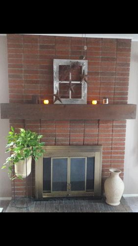 Customer photo review of Rustic Mantels