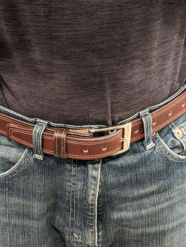 Customer photo review of The Milestone Belt - Black Formal 100% Real Leather Belt