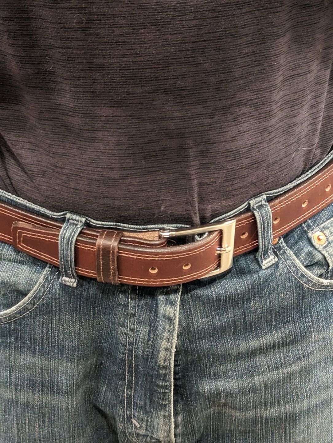 Customer photo review of The Milestone Belt - Black Formal 100% Real Leather Belt