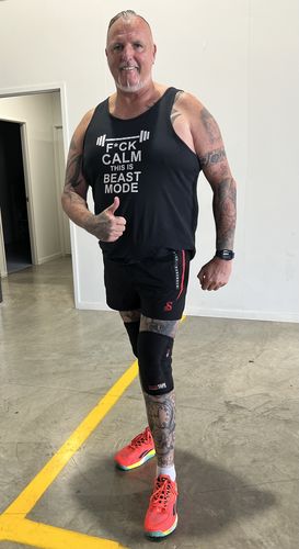 Customer photo review of Quads of the Gods - Flex- Lifting Shorts -Black / Red