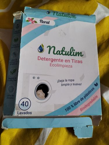 Customer photo review of Eco-Tiras de Detergente 40 lavados Natulim