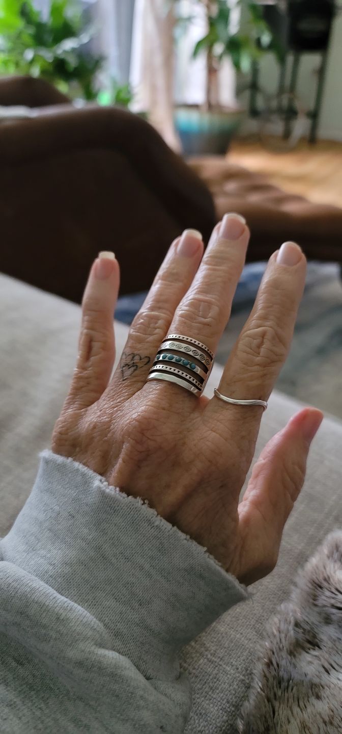 Customer photo review of Sterling Silver Southwestern Style Turquoise Ring