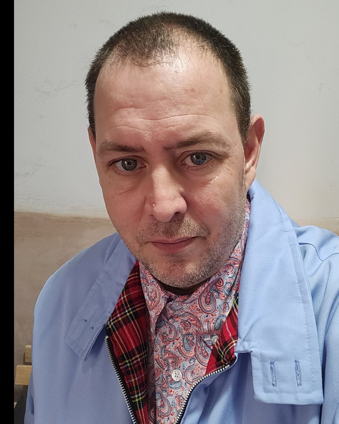 Customer photo review of Men's Red & Sky blue Paisley - PS-3