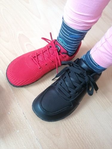 Customer photo review of Soft Fiber Leather Barefoot Shoe