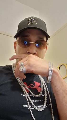 Customer photo review of Stainless Steel VVS Simulated Diamond Tennis Bracelet