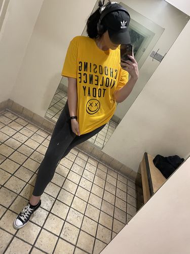 Customer photo review of Salty Savage Unisex "CHOOSING VIOLENCE TODAY" Tee