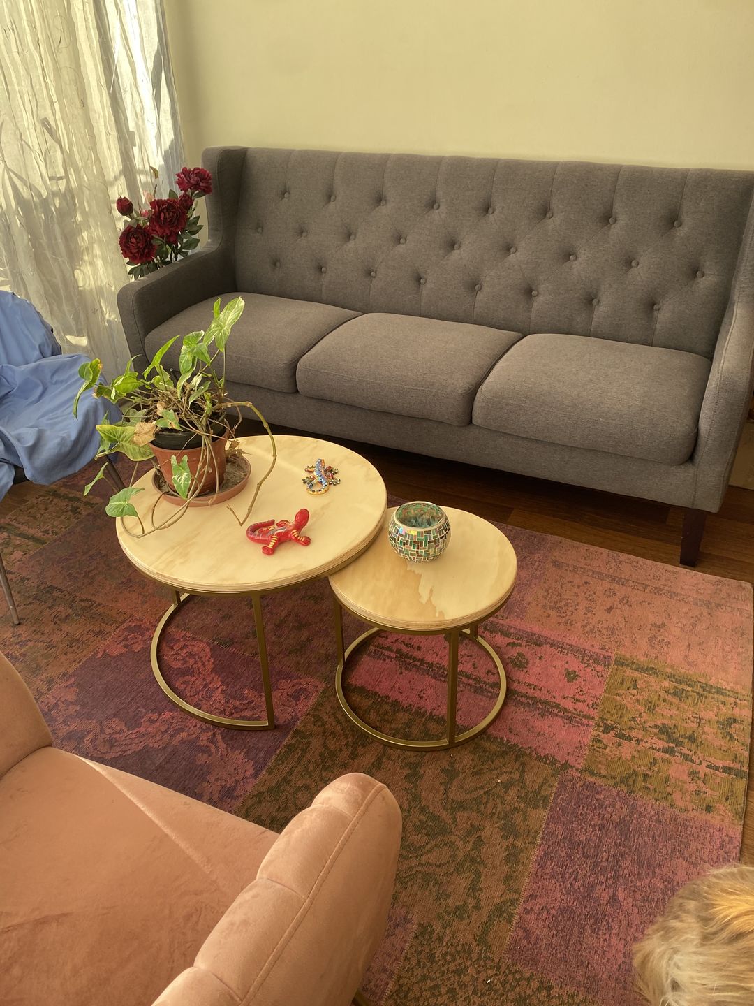 Customer photo review of Mesa de centro circular Nido