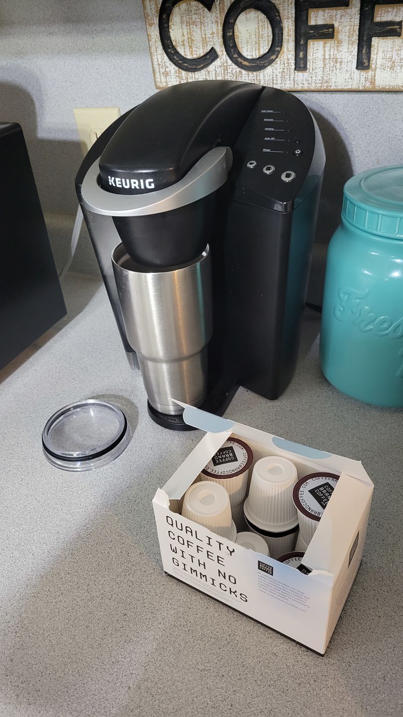 Customer photo review of Premium Dark Roast Kcups