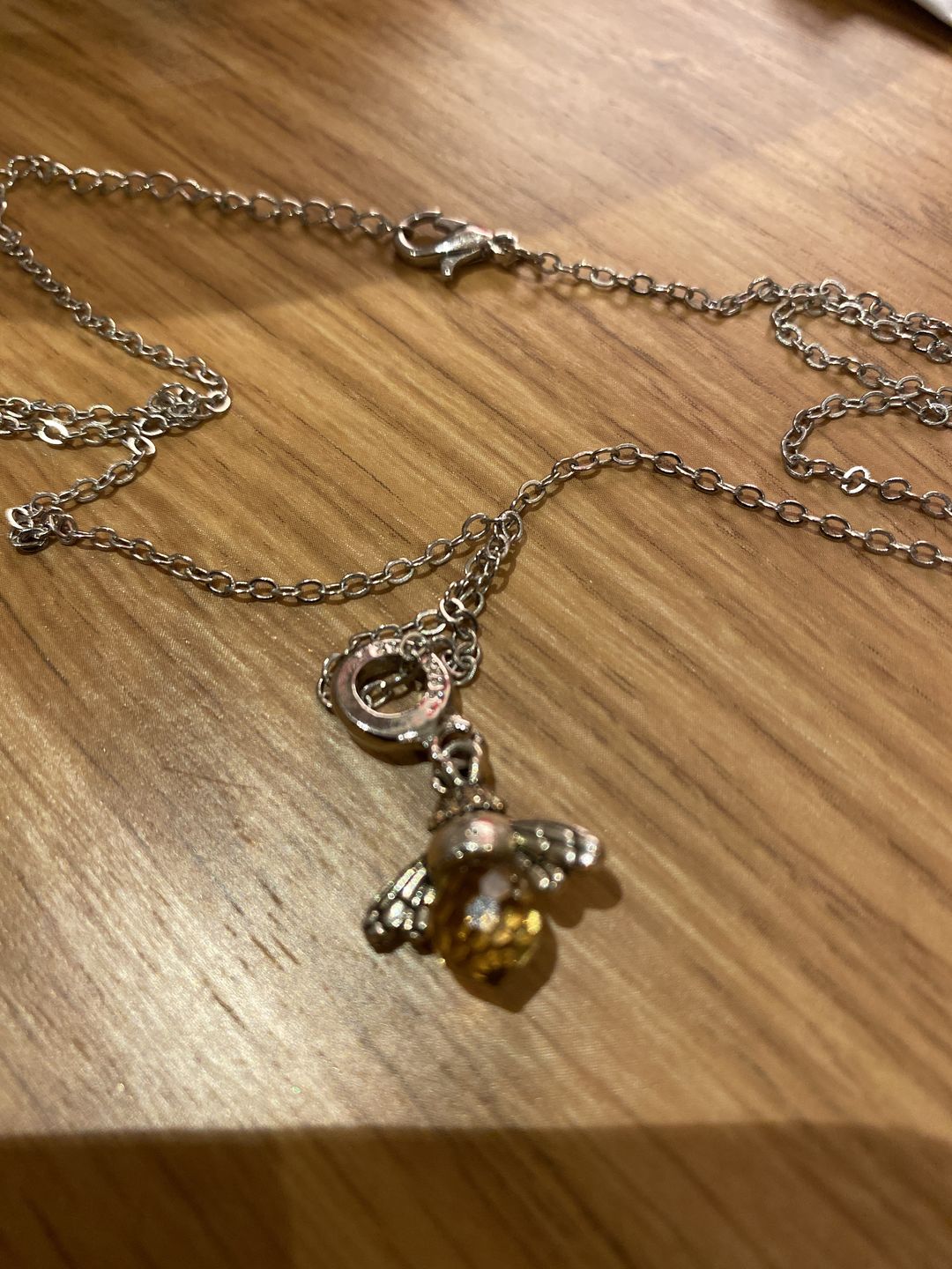 Customer photo review of "Dancing Bee" Necklace