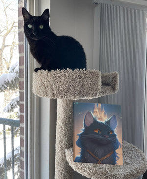 Customer photo review of Turn Your Cat Into A Cartoon Portrait