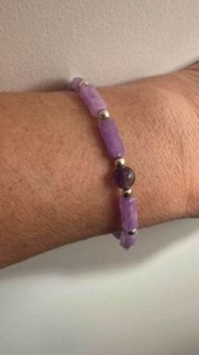Customer photo review of Bracelet amplificateur en Améthyste de Sybérie