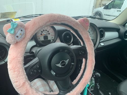 Customer photo review of Sweet Sanrio Steering Wheel Fuzzy Cover