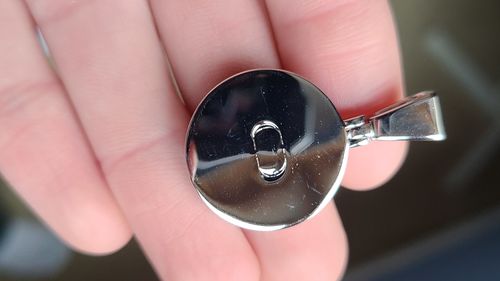Customer photo review of Iced Compass Pendant (Silver)