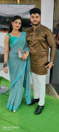 Customer photo review of Rubans Rose Gold Plated Multicolour Zirconia Stone Studded Handcrafted Necklace Set.