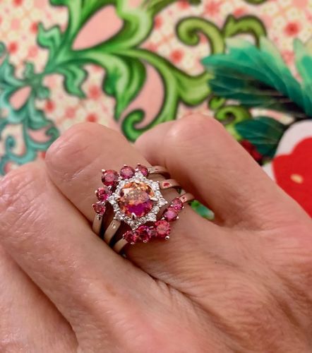 Customer photo review of 5-Stone Wishbone CZ Stackable Band in Sterling Silver