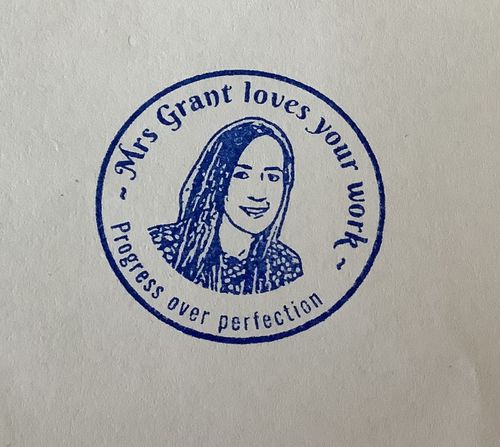 Customer photo review of Self-Inking Face Stamp