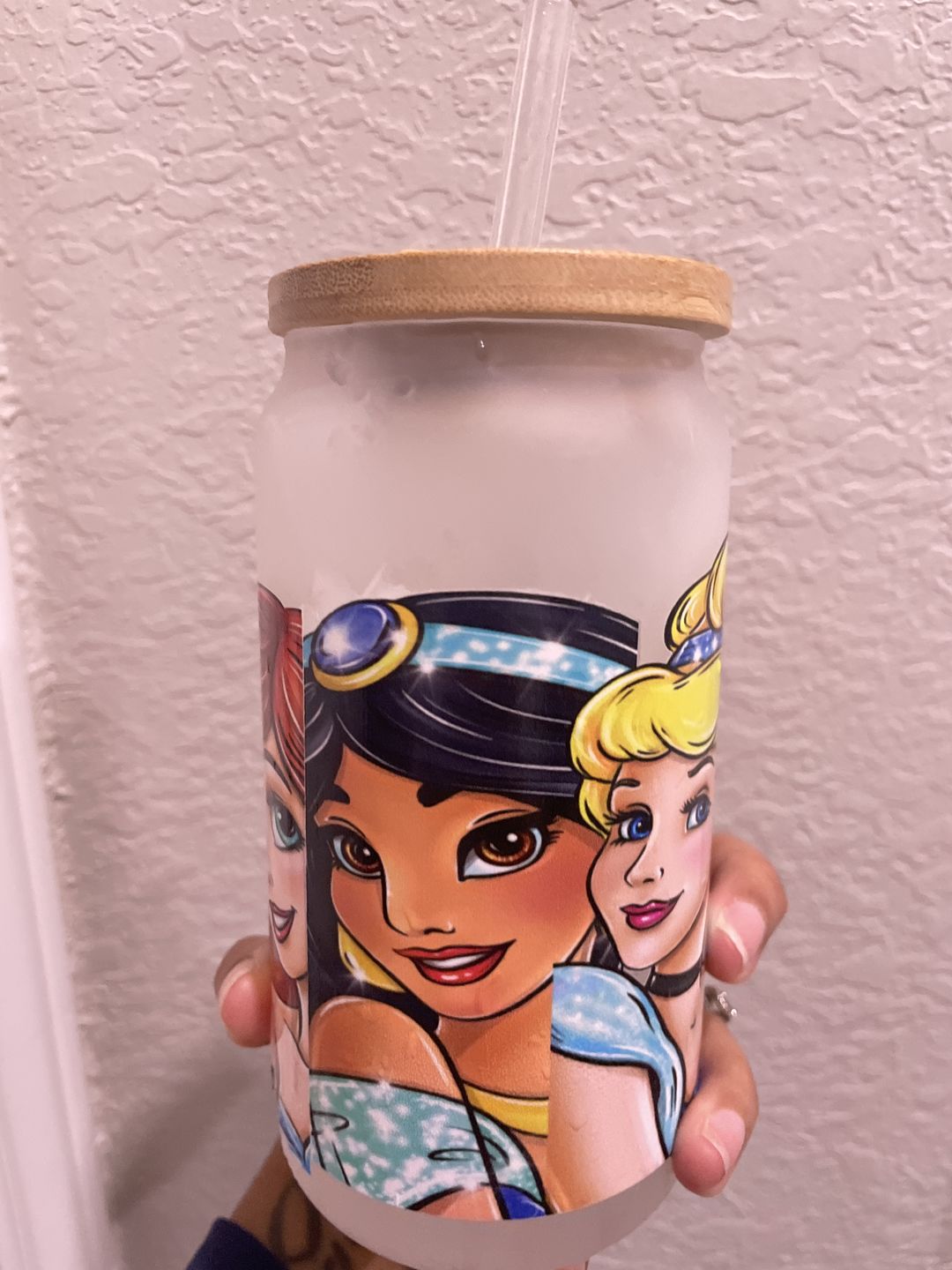 Customer photo review of PRINCESS- 16oz UV DTF CUP WRAPS