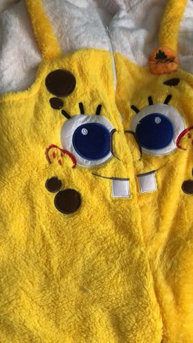 Customer photo review of SpongeBob Flannel PJ Onesie