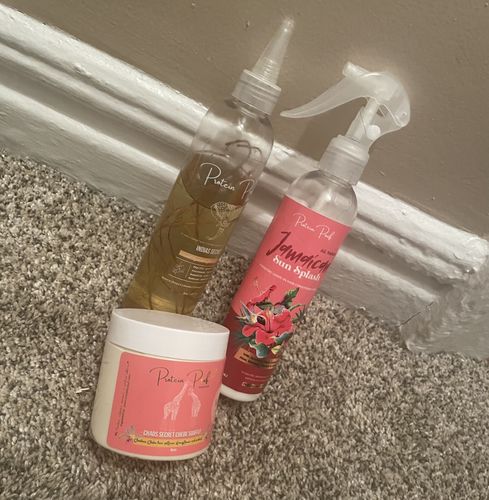 Customer photo review of NEW! Hair Transformation Bundle- Moisturizes, Detangles, Drastically softens and Grows!