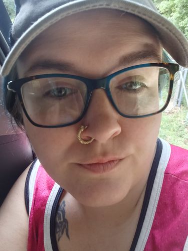 Customer photo review of Ouroboros Earrings