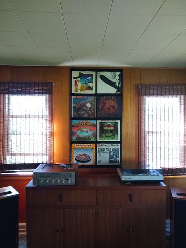 Customer photo review of 12" Vinyl Record Display Frame - LP Wall Storage