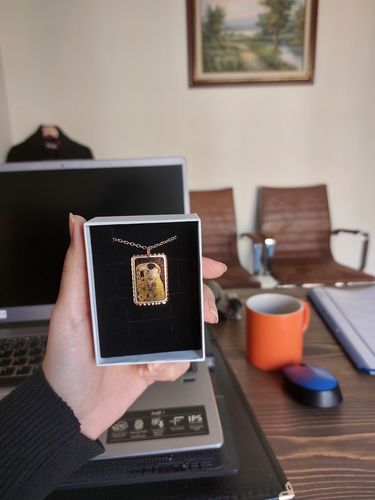 Customer photo review of Gustav Klimt The Kiss "Öpücük" Tablo Rectangle Tasarım Kolye