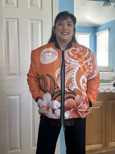 Customer photo review of [Custom] Hawaii Personalised Men's Bomber Jacket - Hawaiian Spirit
