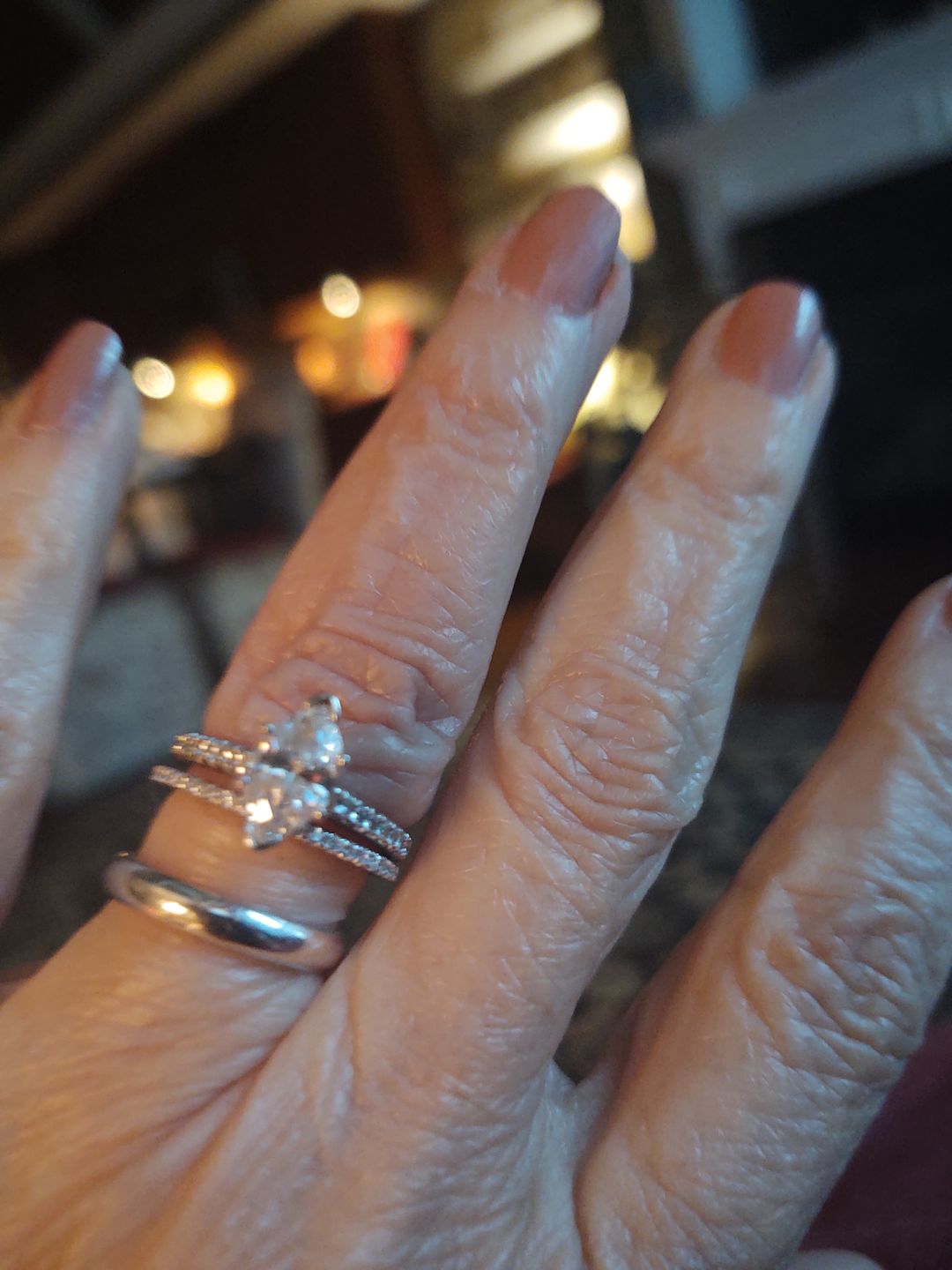 Customer photo review of Pave CZ Eternity Ring in Sterling Silver