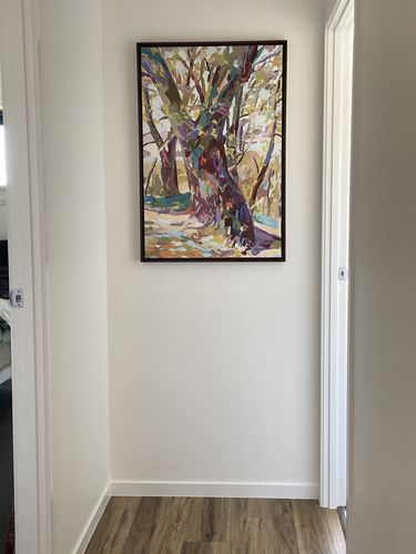Customer photo review of Bush Walk -  Original Abstract Australian Bush Nature Painting Stretched Canvas Wall Art Print - Nature Wall Art