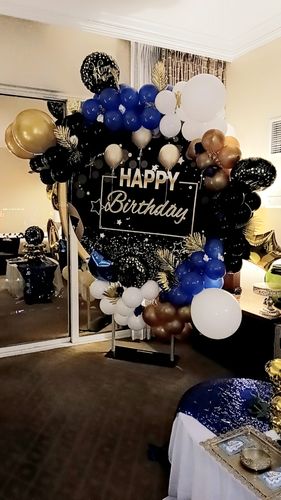 Customer photo review of Custom Round Fabric Backdrop for Birthday&Baby Shower&Wedding&Any Other Party