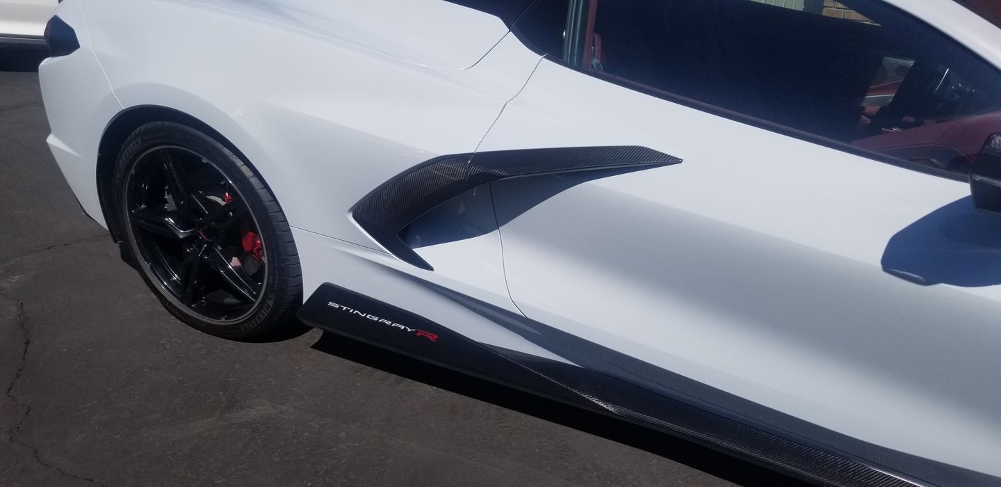 Customer photo review of Corvette C8 Carbon Fiber Side Door Garnish
