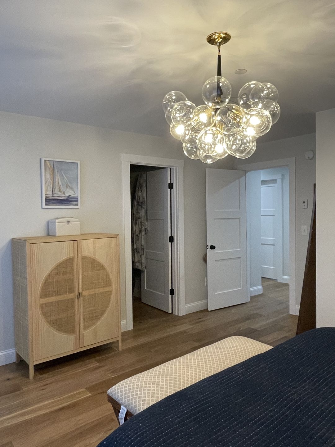 Customer photo review of Modern Clear Glass Bubble Cluster Chandelier
