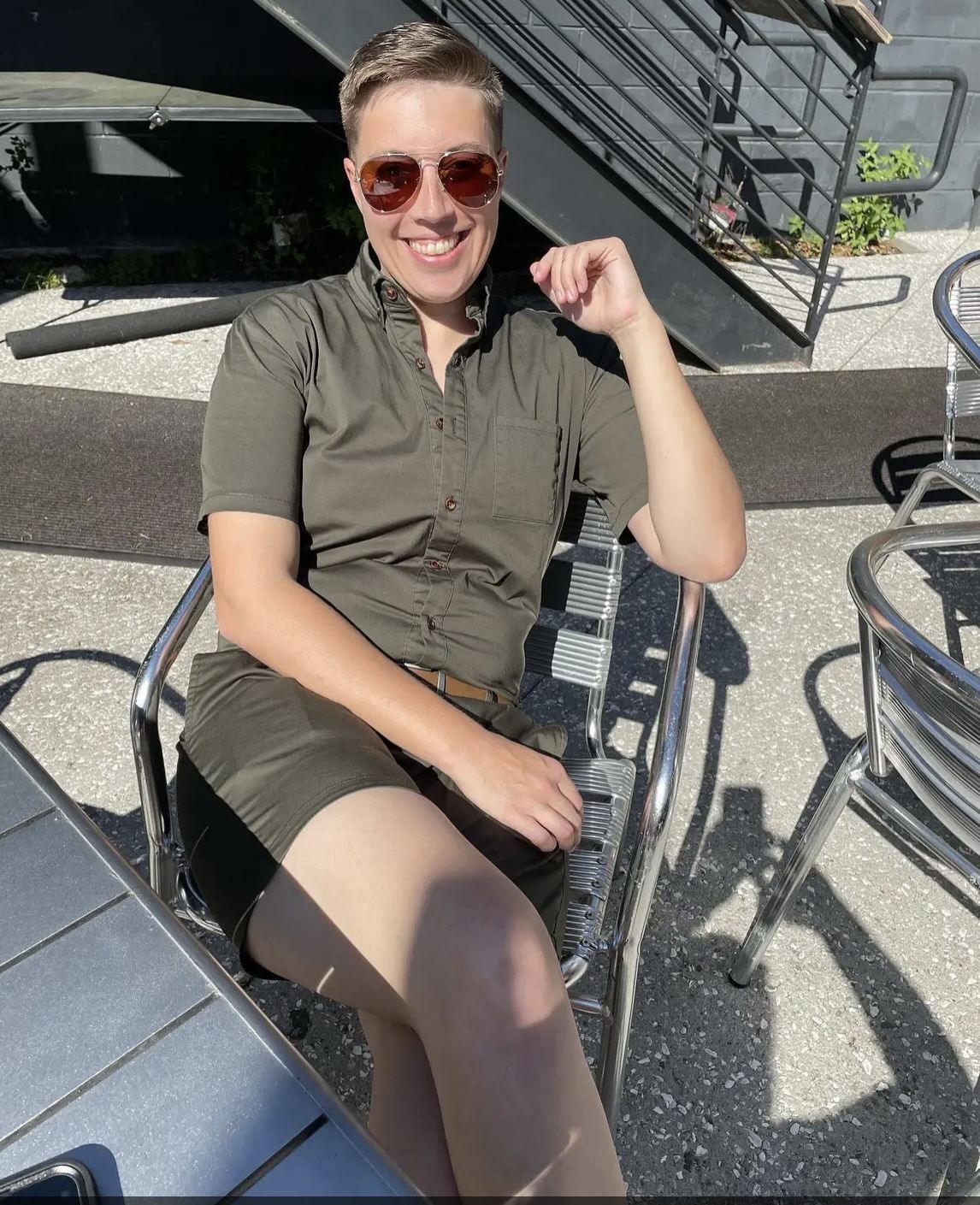 Customer photo review of Olive Mens Romper