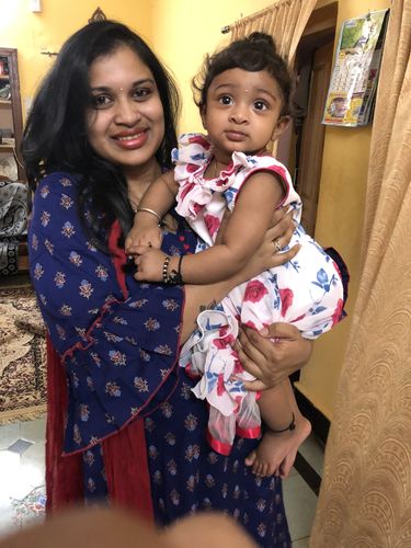 Customer photo review of Royal Blue Anarkali