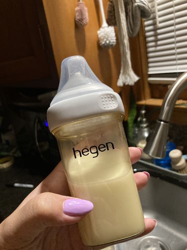 Customer photo review of Hegen Nipple Extra Slow Flow, 2-Pack (0 months)