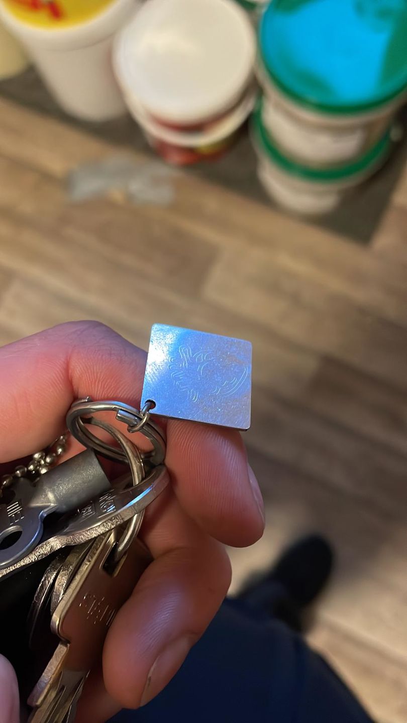Customer photo review of Schlüsselanhänger + Gravur