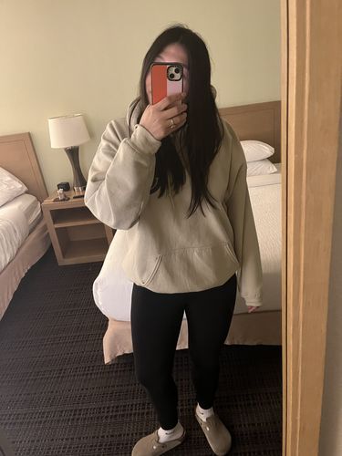 Customer photo review of Ascot + Hart Smile Logo Hoodie