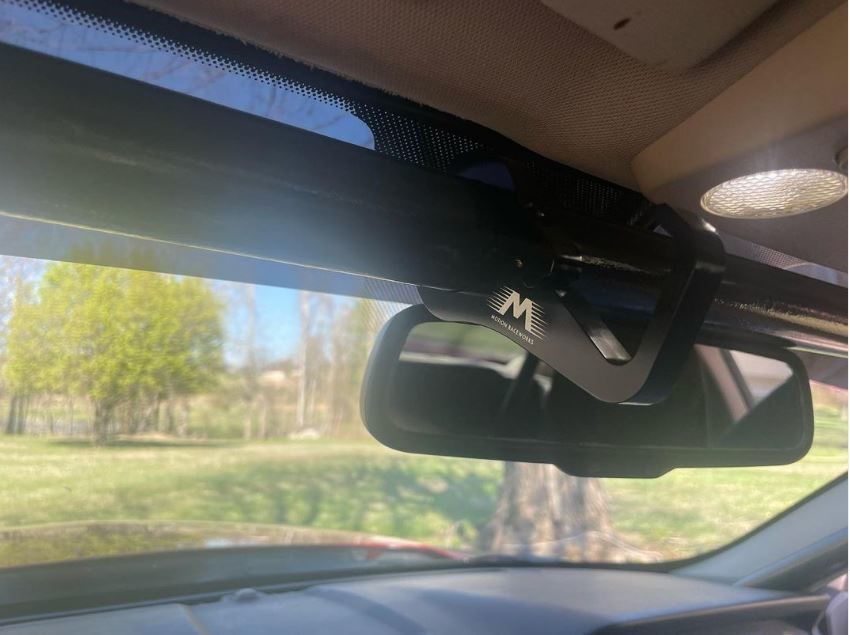 Customer photo review of Billet High Clearance Roll Bar Helmet / Steering Wheel Hook 1.625" 43-10001